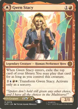 MTG Gwen Stacy (0078) *Non-Foil* Base Mythic Spider-Man SPM NM/MT - Image 1