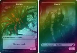 MTG D&D AitFR - Spider 2/1 & Zombie 2/2 [Token] (Foil) - Image 1