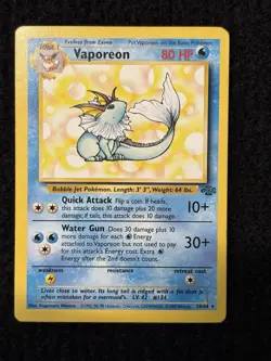 Vaporeon Jungle 28/64 Rare Non Holo LP Pokemon TCG - Image 1