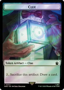 Clue Token (#054) / Copy Token Surge Foil Doctor Who Commander NM MTG - Image 1