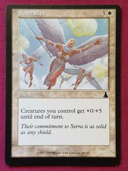 Magic The Gathering URZA'S DESTINY SOLIDARITY white card MTG - Image 1