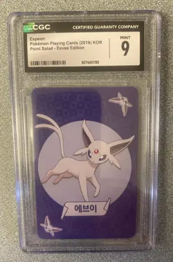 Espeon Point Salad Eevee Edition (Korean) CGC 9 Pokemon Playing Card (2019) - Image 1