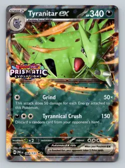 Tyranitar ex (Prismatic Evolutions Stamp) Holo Double Rare Miscellaneous Cards & - Image 1