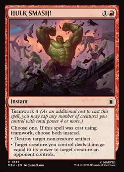 1x HULK SMASH! - Foil NM Eng MTG - Marvel Super Heroes - Image 1