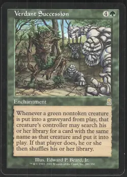 Verdant Succession 280 Rare Odyssey Magic: The Gathering Moderately Played - Image 1
