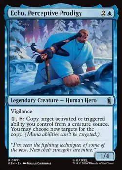 1x Echo, Perceptive Prodigy - Foil NM Eng MTG - Marvel Super Heroes - Image 1