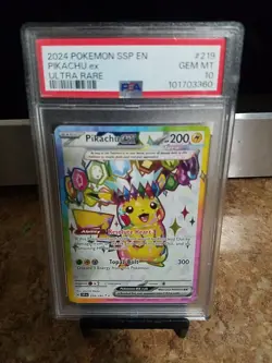 2024 Pokemon SSp En Pikachu Ex Ultra Rare Psa 10 - Image 1