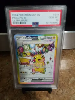 2024 Pokemon SSp En Pikachu Ex Ultra Rare Psa 10 - Image 2