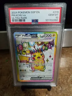 2024 Pokemon SSp En Pikachu Ex Ultra Rare Psa 10 - Image 3