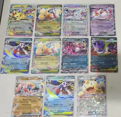 Pokemon Basic Ex Lot Of 11 Gengar, Meowth, Pikachu, Sylveon, Latias, Dragonite - Image 1