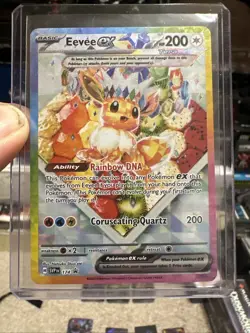 Pokemon TCG Prismatic Evolutions Eevee EX 174 Black Star Promo Card NM Condition - Image 1