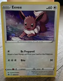 Eevee SWSH127 Sword & Shield Promo Holo Basic 60 HP English Souichirou - Image 1