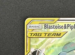 2019 Pokemon SM Cosmic Eclipse Blastoise & Piplup GX #215 Alt Art - Mint+ - Image 3