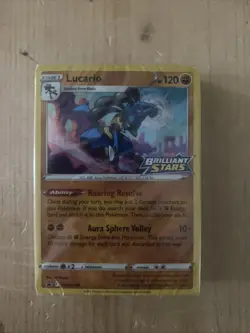 Pokemon Brilliant Stars Stamped Lucario Deck Sealed SWSH186 Mint - Image 1