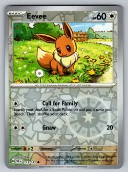 Eevee 113/142 Common Stellar Crown Pokemon Reverse Holo - Image 1