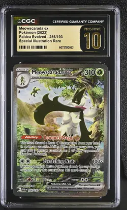 Pokemon Meowscarada ex 256 SIR Paldea Evolved CGC 10 PRISTINE - Image 1
