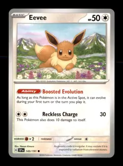 Eevee 143/191 Common Surging Sparks Pokemon Near Mint - Image 1