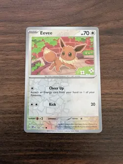 Eevee 166/197 Pokemon SV03: Obsidian Flames Reverse Holo NM - Image 1