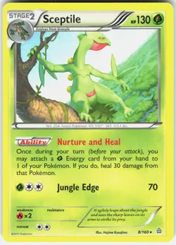 Sceptile 8/160 Rare Primal Clash Pokemon Lightly Played - Image 1