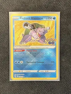 Pokemon Radiant Blastoise 018/078 Pokemon GO Radiant Rare Holo Near Mint - Image 4