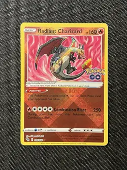 Pokemon Radiant Charizard 011/078 Pokemon GO Radiant Rare Holo Near Mint - Image 1