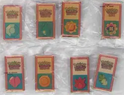 POKEMON™ KANTO LEAGUE COMPLETE 1/2 YELLOW - 1/2 WHITE BADGE PINS SET PLUS BONUS! - Image 5