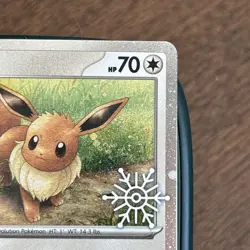 Eevee 133/165 Holiday Calendar Promo Snowflake STAMPED Pokemon TCG - Image 3