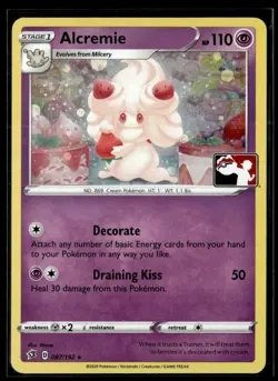 2020 Sword & Shield - Rebel Clash Prize Pack Holo 4 Alcremie Stage 1/Rare #87 - Image 1