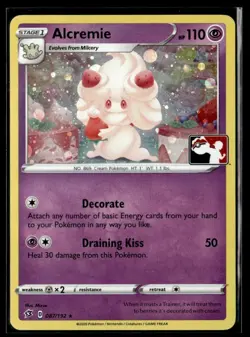 2020 Sword & Shield - Rebel Clash Prize Pack Holo 9 Alcremie Stage 1/Rare #87 - Image 1