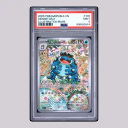 Seismitoad - 2025 Pokemon BLK EN - Illustration Rare - #105 - PSA 9 MINT - Image 1