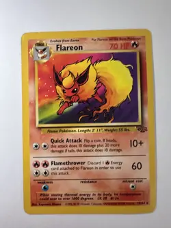 Pokemon TCG Flareon 19/64 Non Holo Jungle Set MP - Image 2
