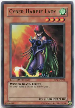 Cyber Harpie Lady SP1-EN001 Sneak Preview Series 1 Yu-Gi-Oh Limited LP - Image 1