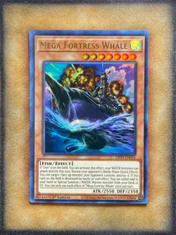 Yugioh Mega Fortress Whale LED9-EN016 Ultra Rare 1st Ed NM - Image 1