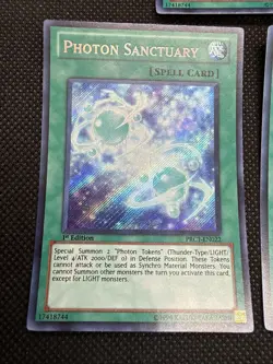 Yugioh Photon Sanctuary PRC1-EN022 Secret Rare 1st Ed NM x3 - Image 2