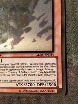 Yugioh Gorz the Emissary of Darkness GLD5-EN024 Ghost Gold Rare Limited Ed VLP - Image 4