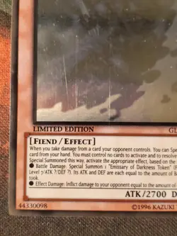 Yugioh Gorz the Emissary of Darkness GLD5-EN024 Ghost Gold Rare Limited Ed VLP - Image 5
