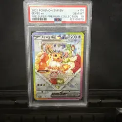2025 POKEMON SVP EN-SV BLACK STAR PROMO #174 EEVEE EX PSA 10 - Image 1