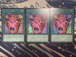 Yugioh Pot of Sloth Secret Rare CORI-EN061 x3 Near Mint - Image 1