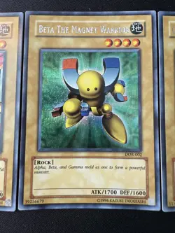 YUGIOH MAGNET WARRIOR SET ALPHA BETA GAMMA DOR-001-002-003 PROMO NM - Image 3