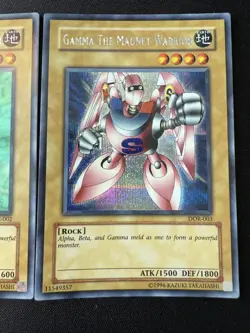 YUGIOH MAGNET WARRIOR SET ALPHA BETA GAMMA DOR-001-002-003 PROMO NM - Image 4