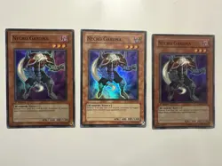 YuGiOh Necro Gardna Super Rare 1st Edition TAEV-EN012 x3 - (2) 1st Ed/(1) Unlim - Image 1