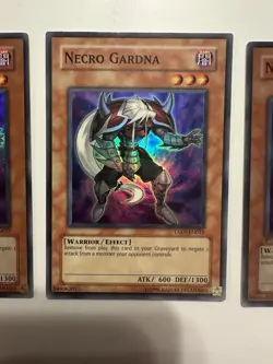 YuGiOh Necro Gardna Super Rare 1st Edition TAEV-EN012 x3 - (2) 1st Ed/(1) Unlim - Image 5