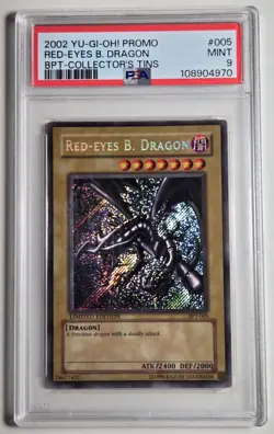 2002 YU-GI-OH! Red Eyes Black Dragon BPT-005 Collector's Tins PSA 9 - Image 1