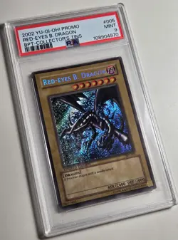 2002 YU-GI-OH! Red Eyes Black Dragon BPT-005 Collector's Tins PSA 9 - Image 2