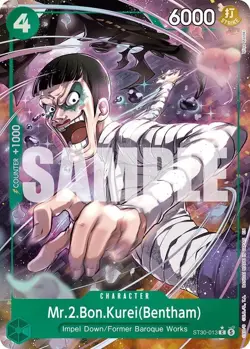 Mr.2.Bon.Kurei(Bentham) (Full Art) C Starter Deck EX: Luffy & Ace ST30-013 NM - Image 1