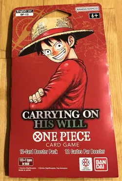 Bandai One Piece Card Game OP-13 Carrying On His Will English 12-Card Pack - Image 1