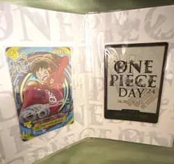 Bandai ONE PIECE Card Game ONE PIECE DAY'24 Japanese Promo Pack 2 Cards Luffy - Image 1