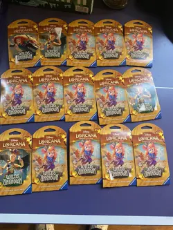 Disney Lorcana TCG Wilds Unknown Sleeved Booster Pack Lot of 15 (Art Varies) - Image 1