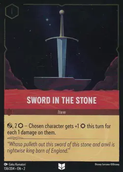 Cold Foil Sword in the Stone 136/204 Uncommon Disney Lorcana - Image 1