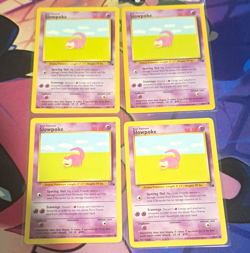 Slowpoke 55/62 Pokemon Fossil Unlimited Lot of 4 Cards NM - Image 1